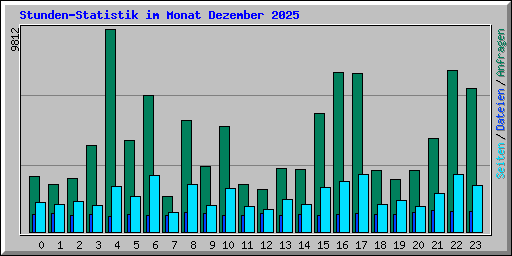 Stunden-Statistik im Monat Dezember 2025
